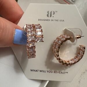 Bomb Party - Rose Gold Cubic Zirconia Earrings